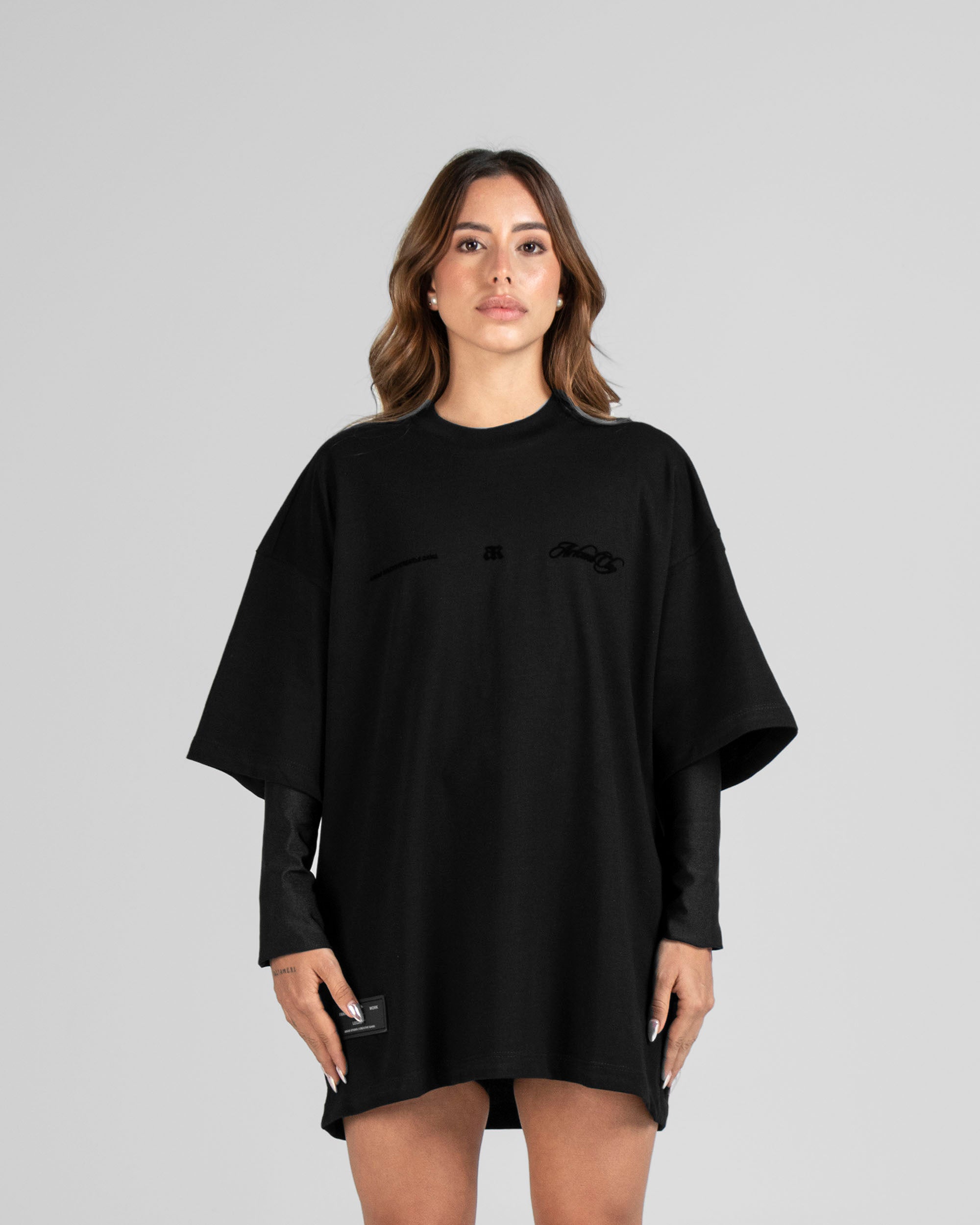 Tshirt Oversize Negra Velvet