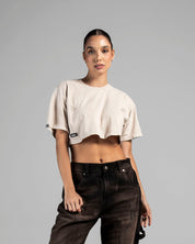 Washed Crop Shirt Sand Arkad Shapes