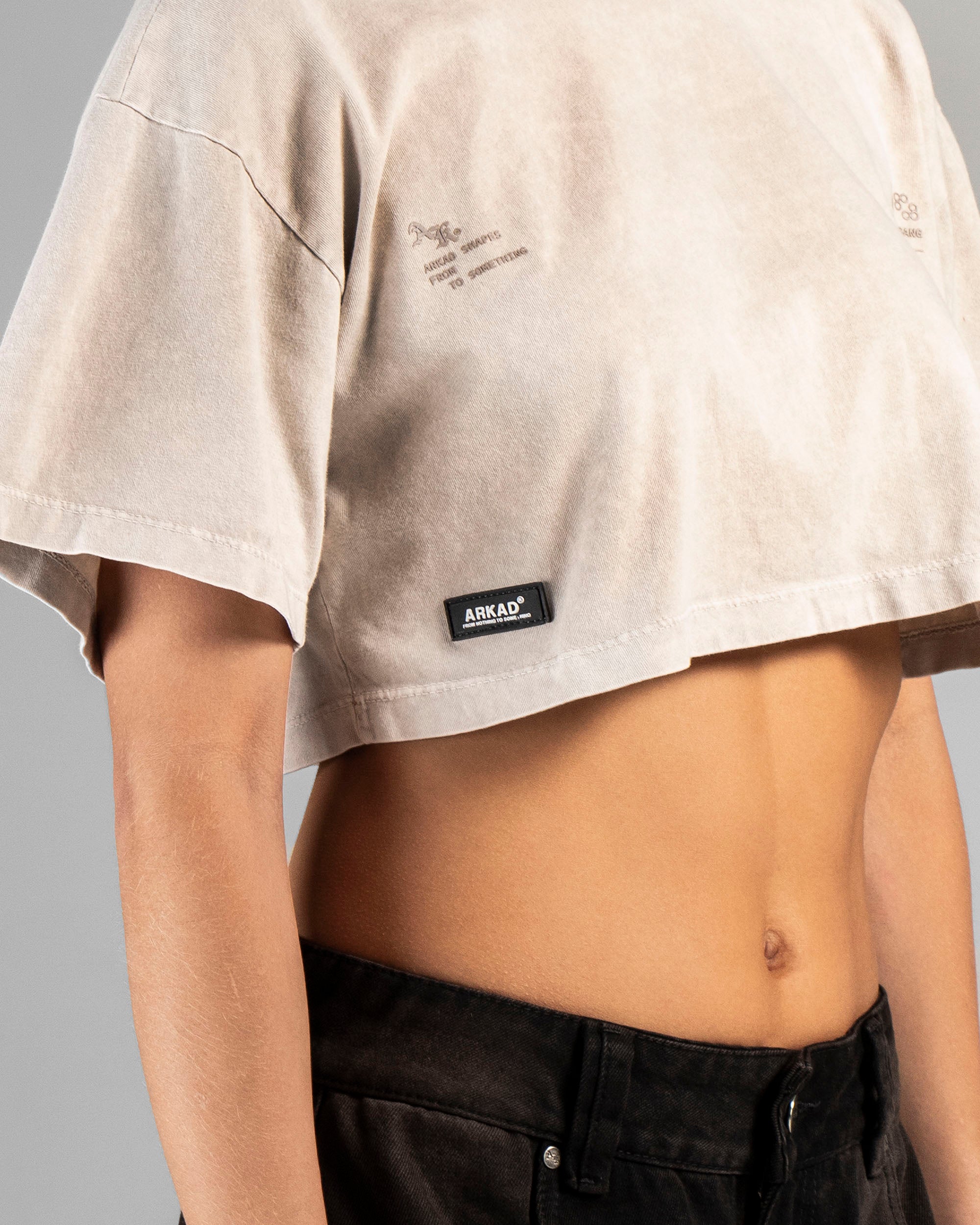 Washed Crop Shirt Sand Arkad Shapes