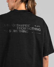 Tshirt Negro Con Negro Arkad Shapes -  Boxy Fit