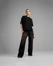 Tshirt Negro Con Negro Arkad Shapes -  Boxy Fit