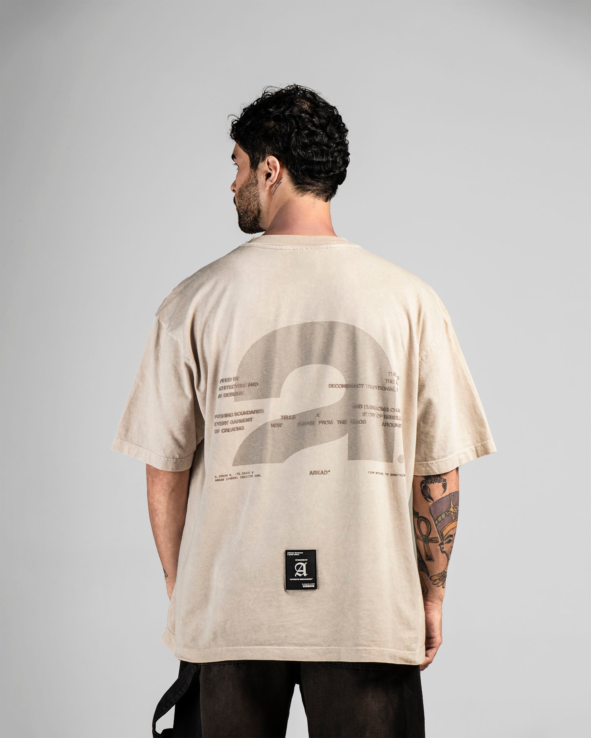 Washed Tshirt Sand Arkad Shapes - Oversize