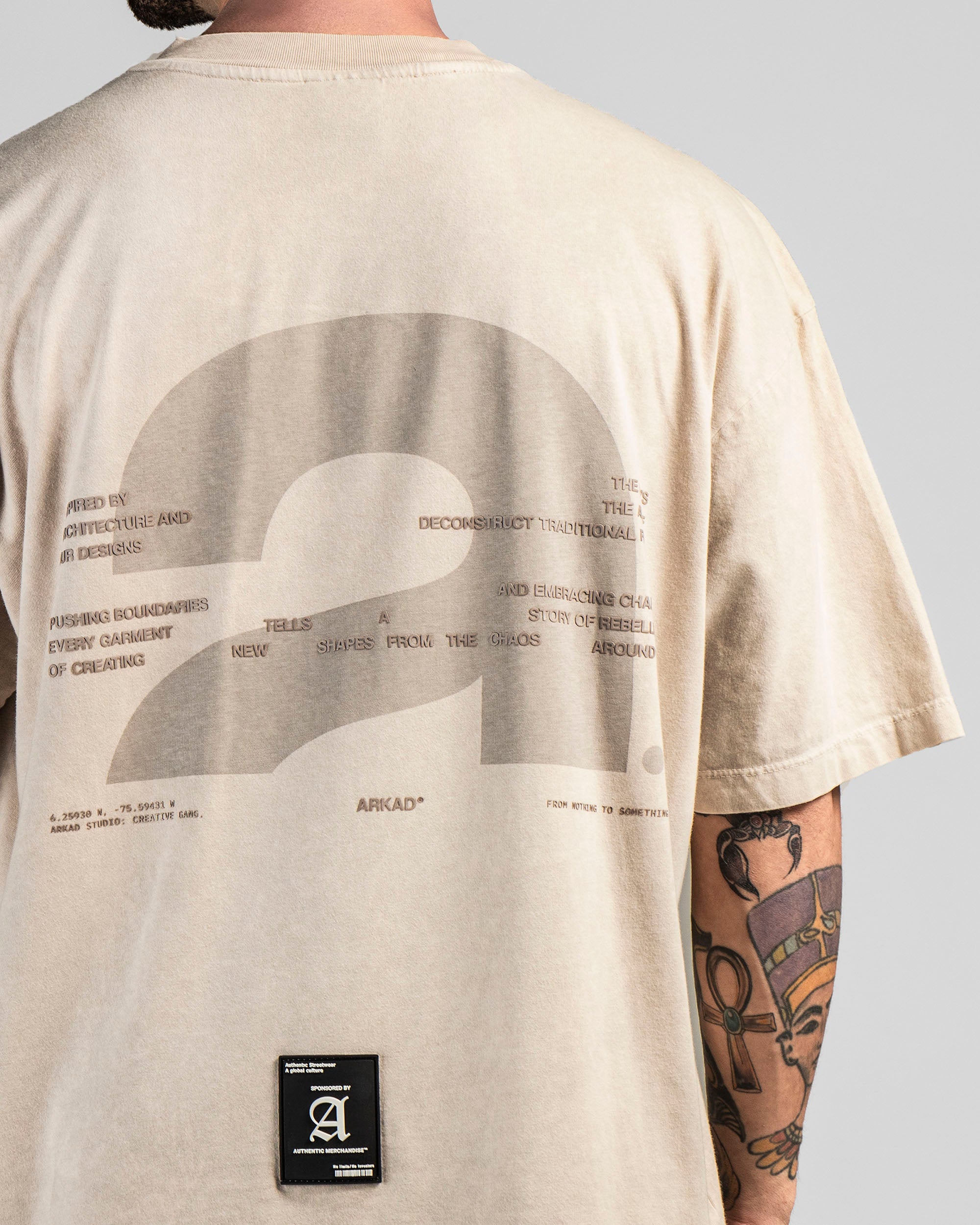 Washed Tshirt Sand Arkad Shapes - Oversize