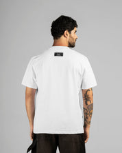 Tshirt Blanca Texto Negro Arkad Shapes - Regular Fit