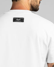 Tshirt Blanca Texto Negro Arkad Shapes - Regular Fit