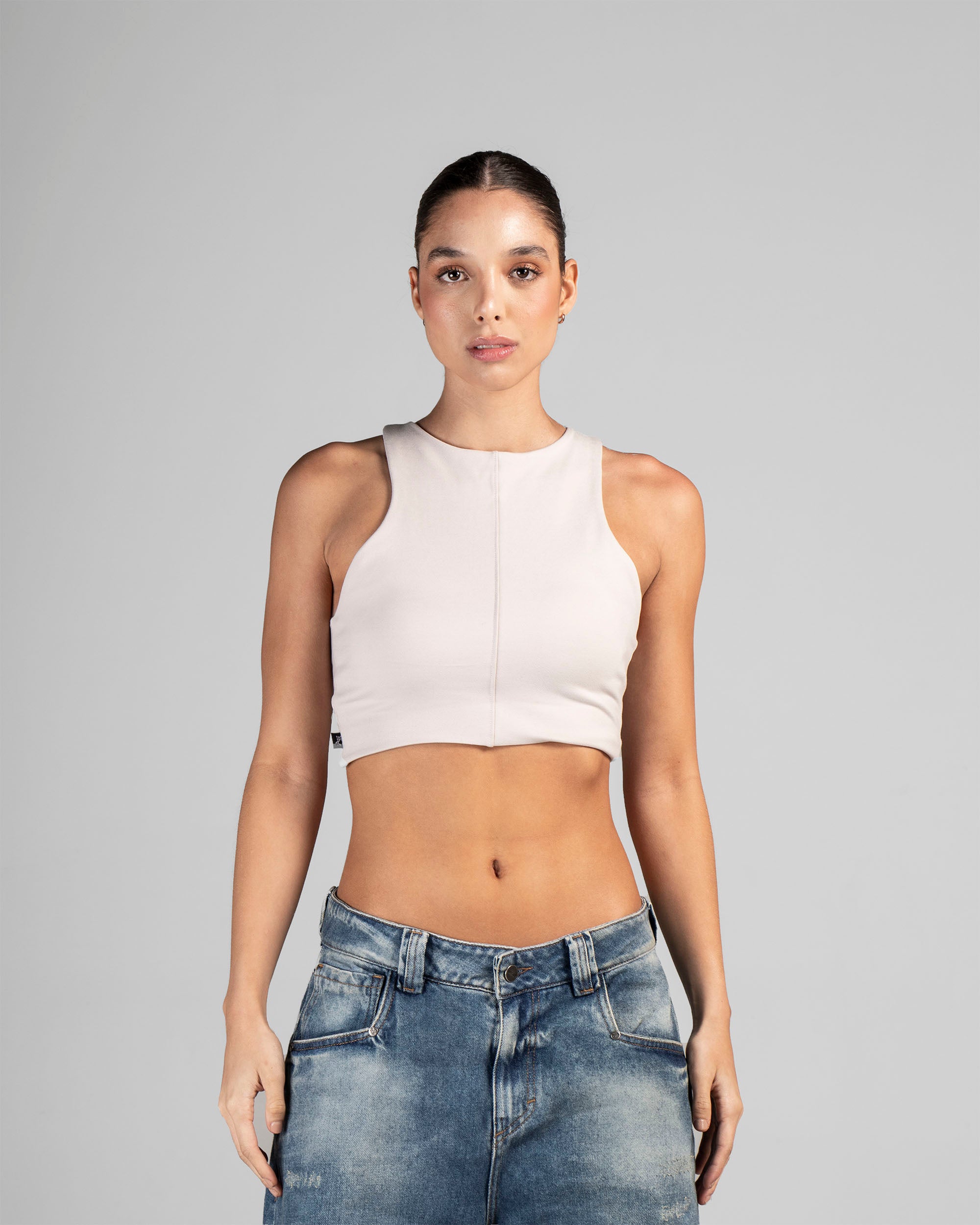 Tank Top Mujer Beige