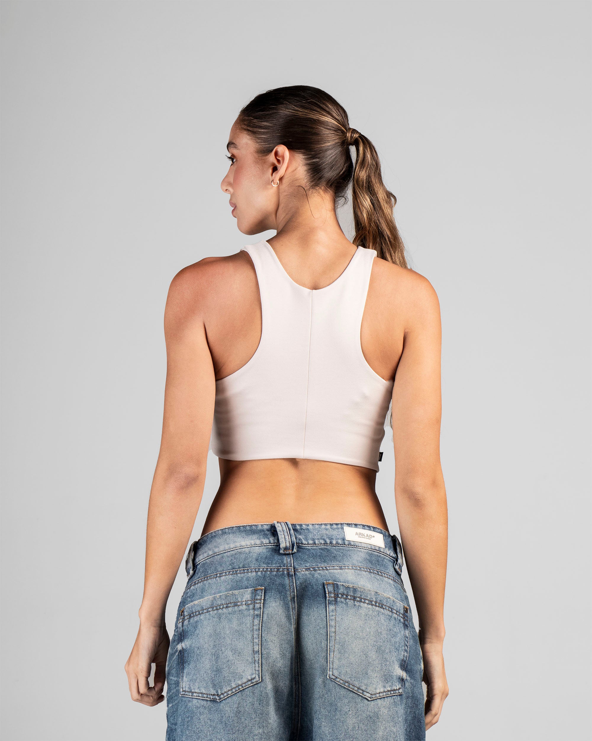 Tank Top Mujer Beige
