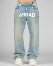 Jean Dirty Estampado Blanco Top Dog