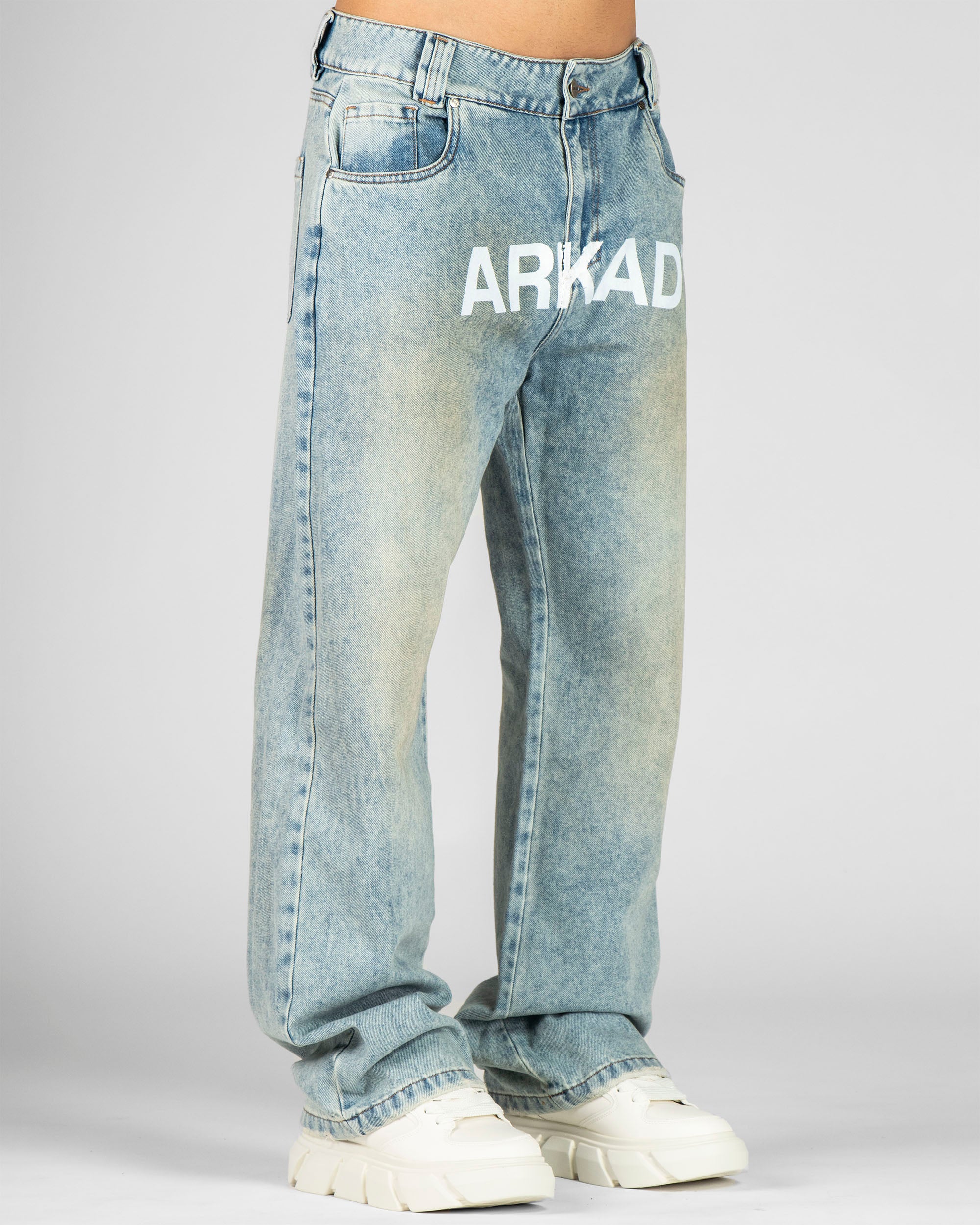 Jean Dirty Estampado Blanco Top Dog