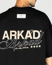 Tshirt En Burda Boxy Fit Negra Logo Contorno