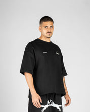 Tshirt En Burda Boxy Fit Negra Logo Contorno