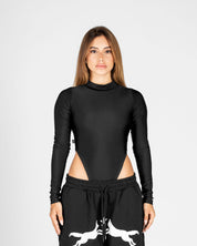 Bodysuit Buzo Negro Aberturas