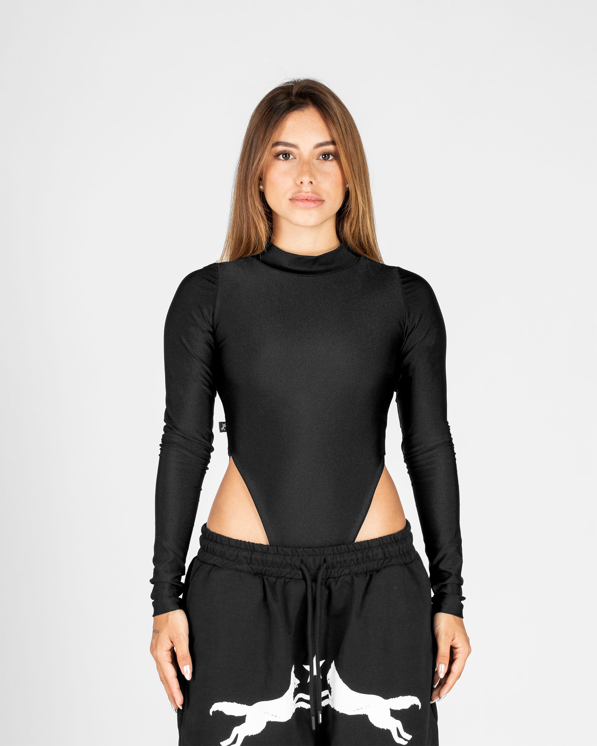 Bodysuit Buzo Negro Aberturas