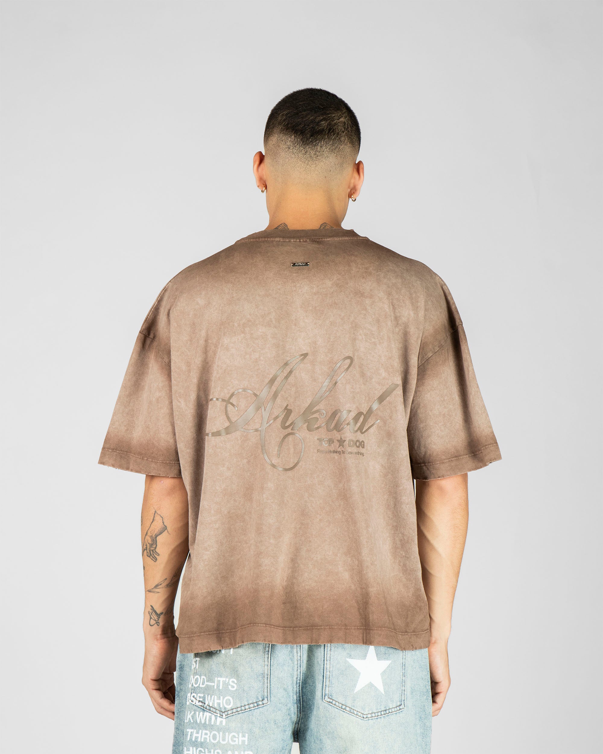 Washed Tshirt Top Dog Cafe