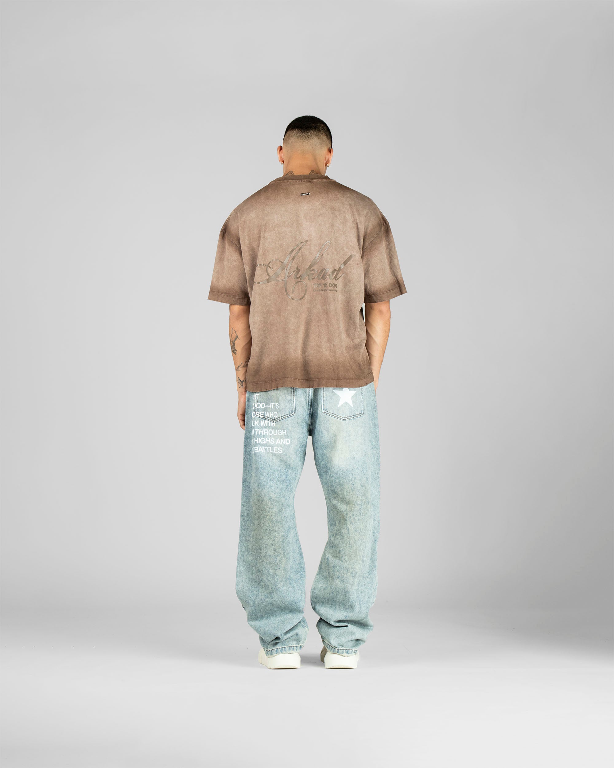 Washed Tshirt Top Dog Cafe