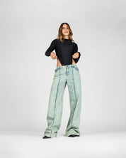Pintuck Jean Dirty Mujer