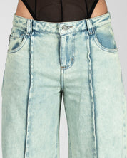 Pintuck Jean Dirty Mujer