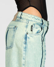 Pintuck Jean Dirty Mujer