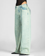 Pintuck Jean Dirty Mujer