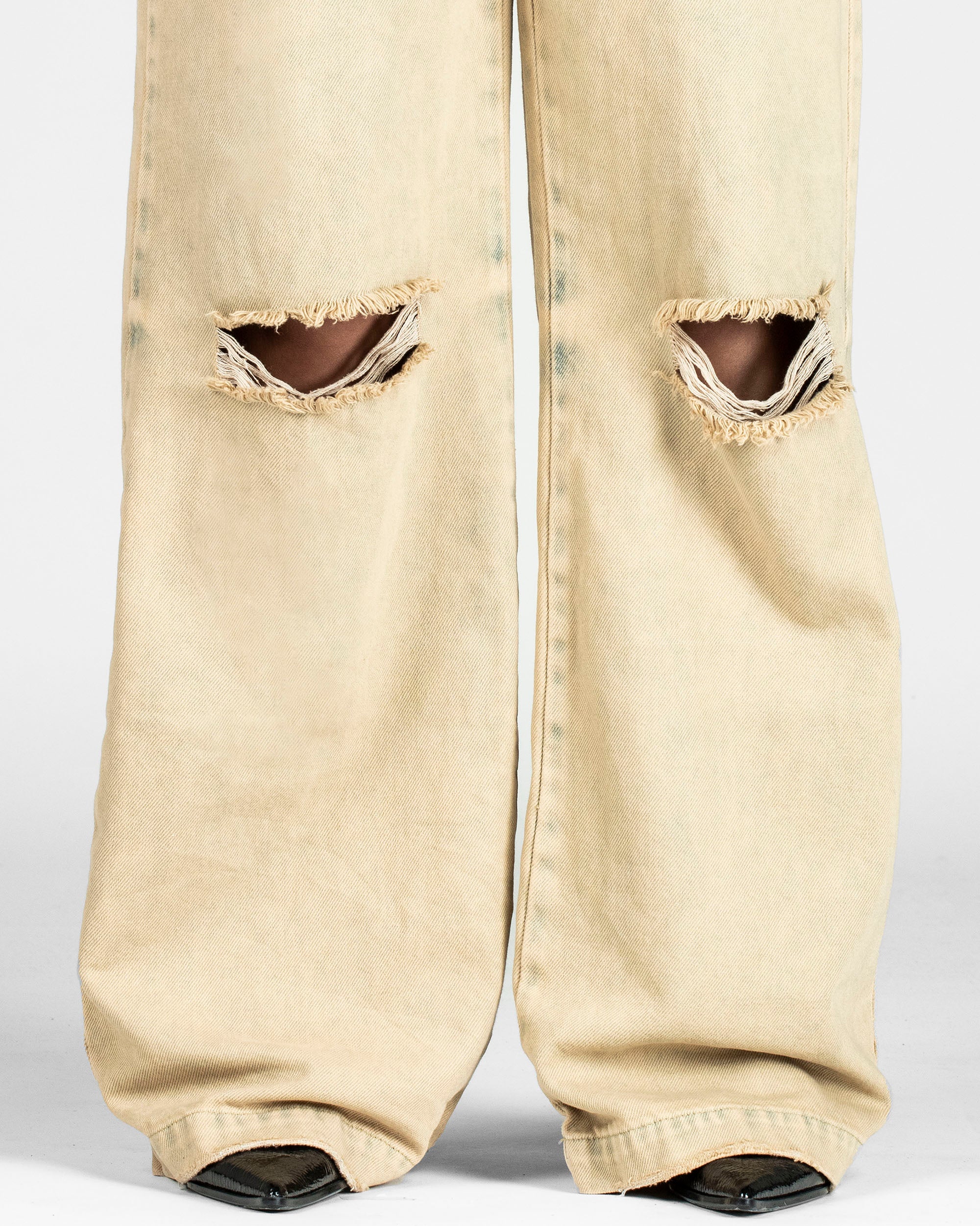 Washed Jean Caqui Destroyed Mujer