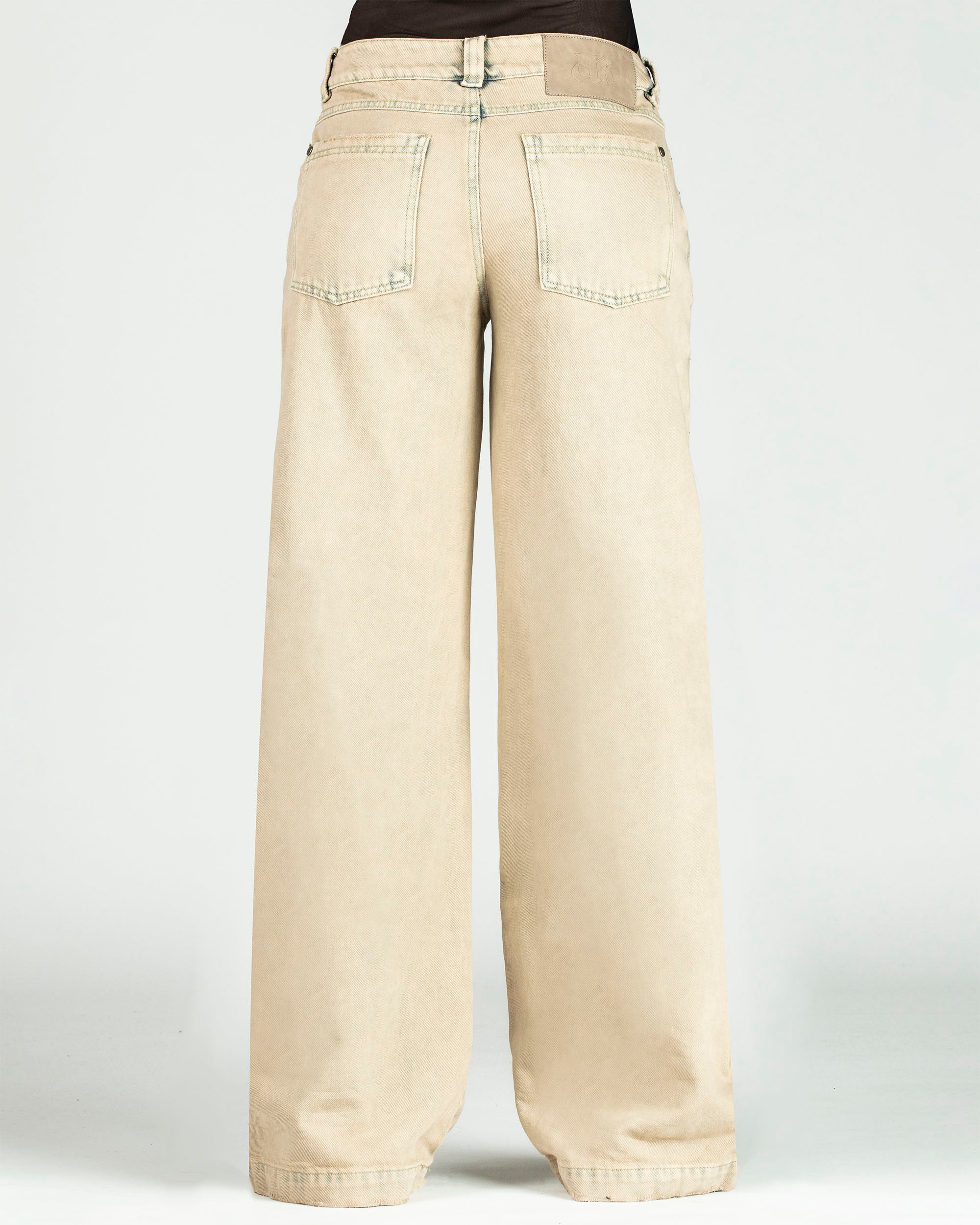 Washed Jean Caqui Destroyed Mujer