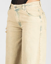 Washed Jean Caqui Destroyed Mujer