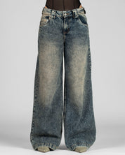 Denim Pant Azul Oscuro Mujer
