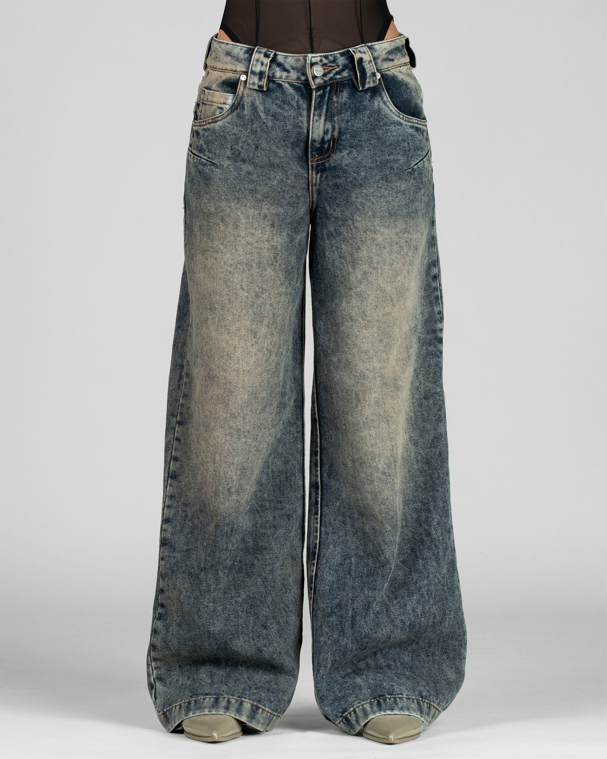 Denim Pant Azul Oscuro Mujer