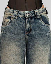 Denim Pant Azul Oscuro Mujer