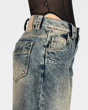 Denim Pant Azul Oscuro Mujer
