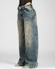 Denim Pant Azul Oscuro Mujer