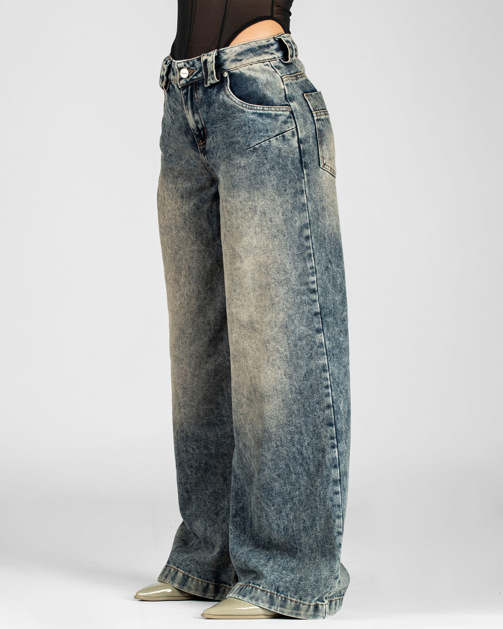 Denim Pant Azul Oscuro Mujer