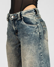 Denim Pant Azul Oscuro Mujer