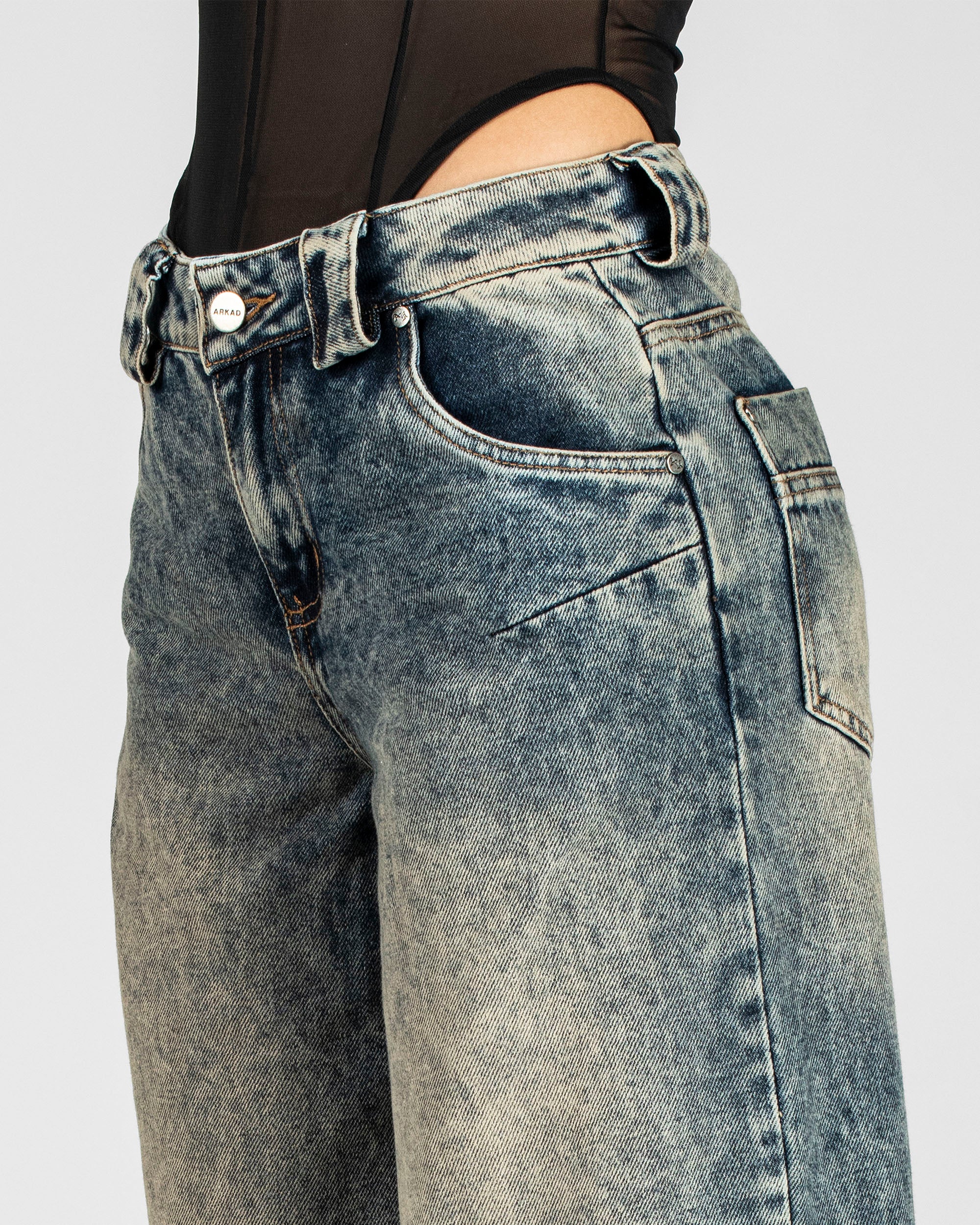 Denim Pant Azul Oscuro Mujer