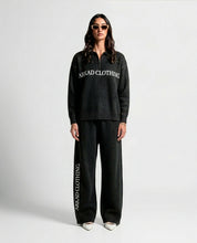 Knit Pant Negro Con Blanco - Unisex
