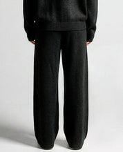 Knit Pant Negro Con Blanco - Unisex
