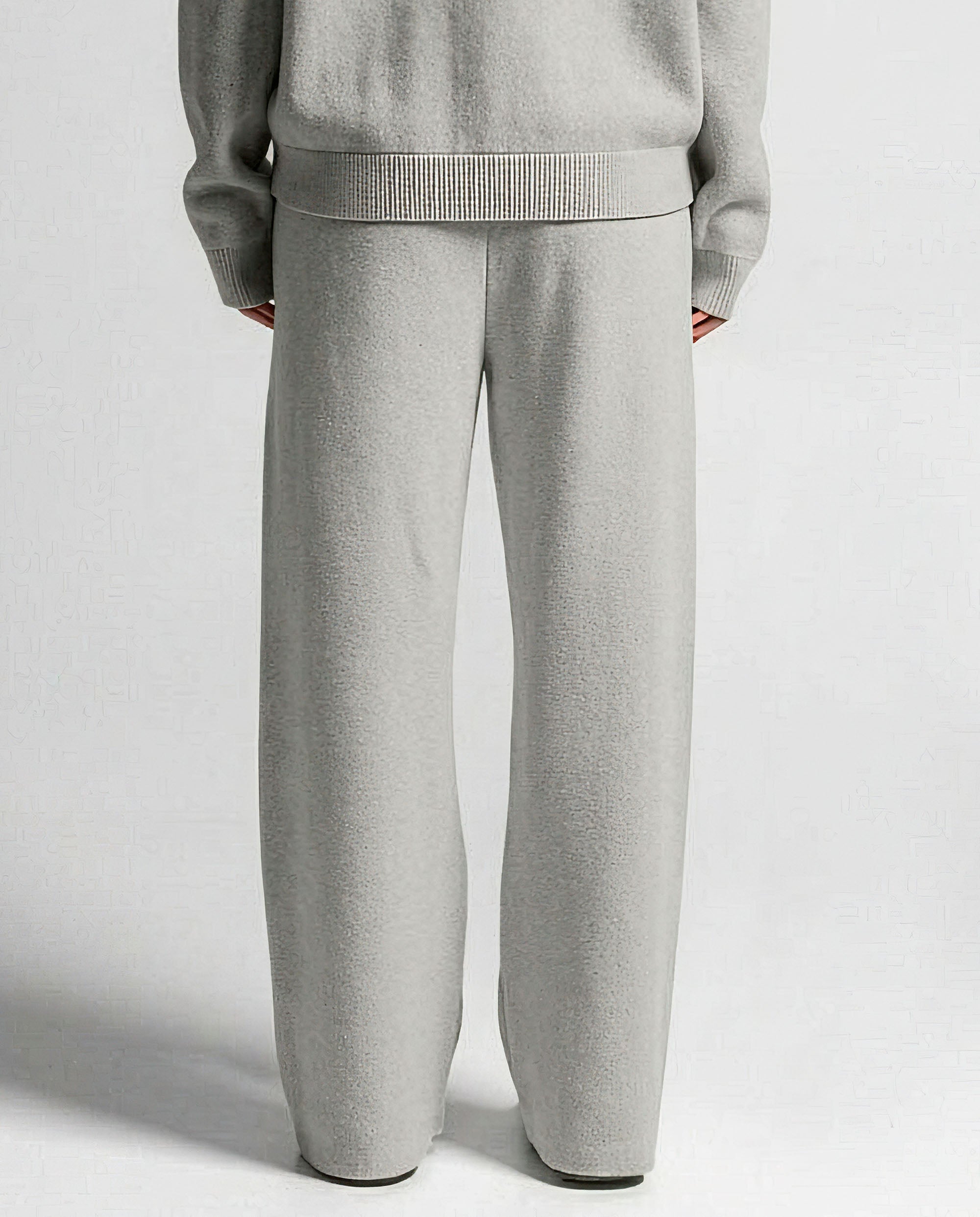 Knit Pant Gris Con Cafe - Unisex