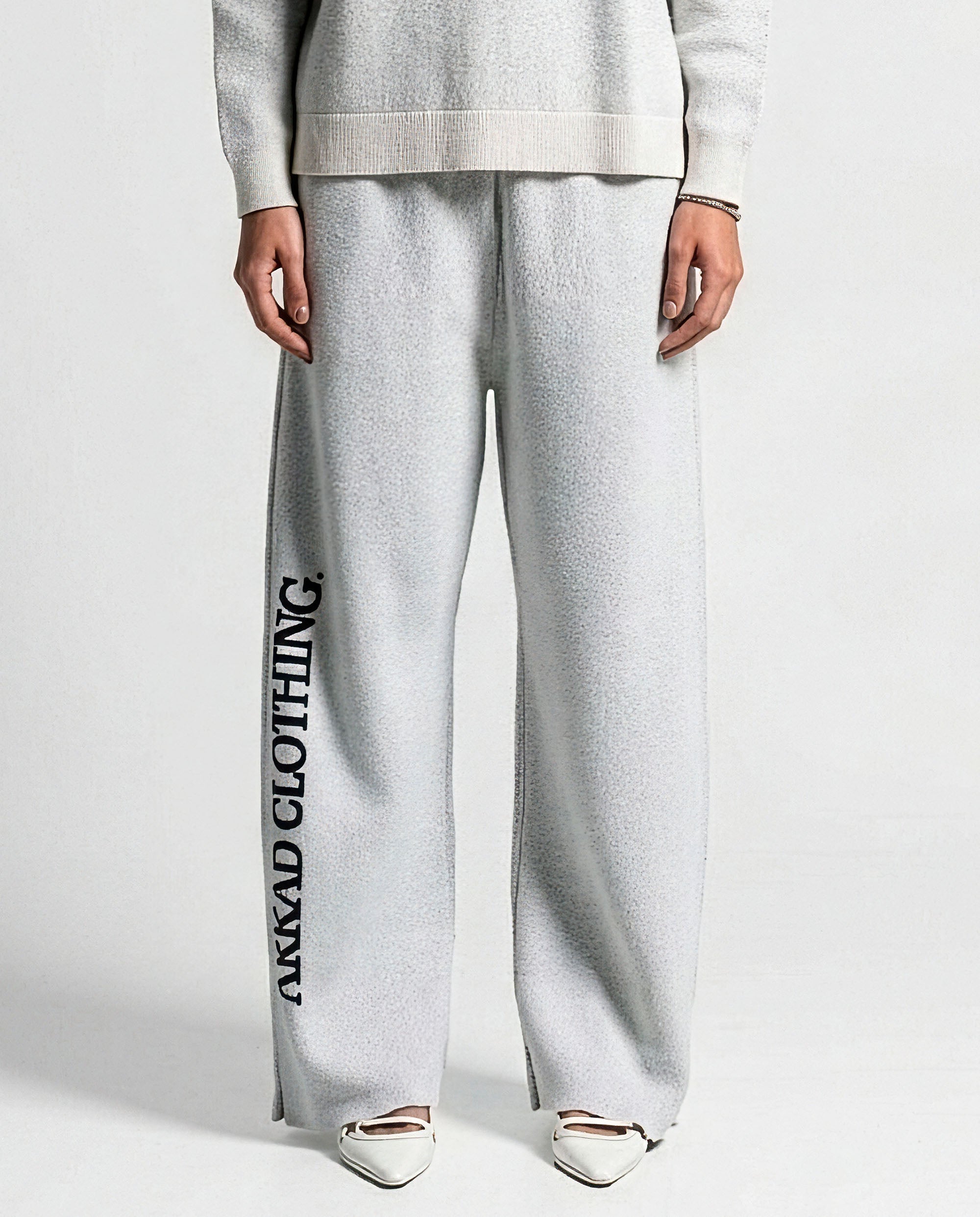 Knit Pant Blanco Con Azul - Unisex