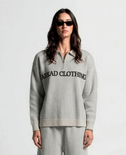 Knit Sweater Polo Gris Con Cafe - Unisex