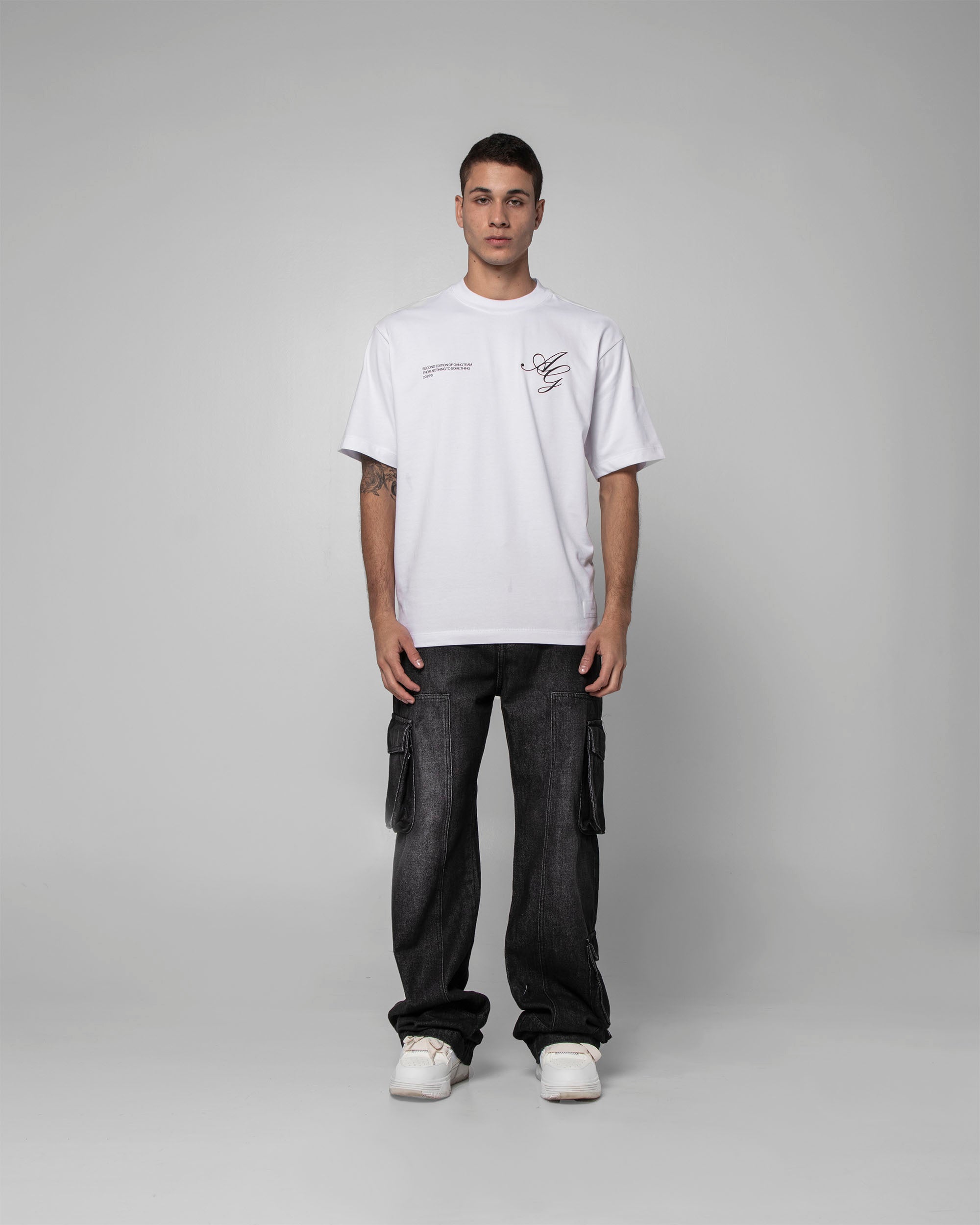Denim Pant Cargo Negro