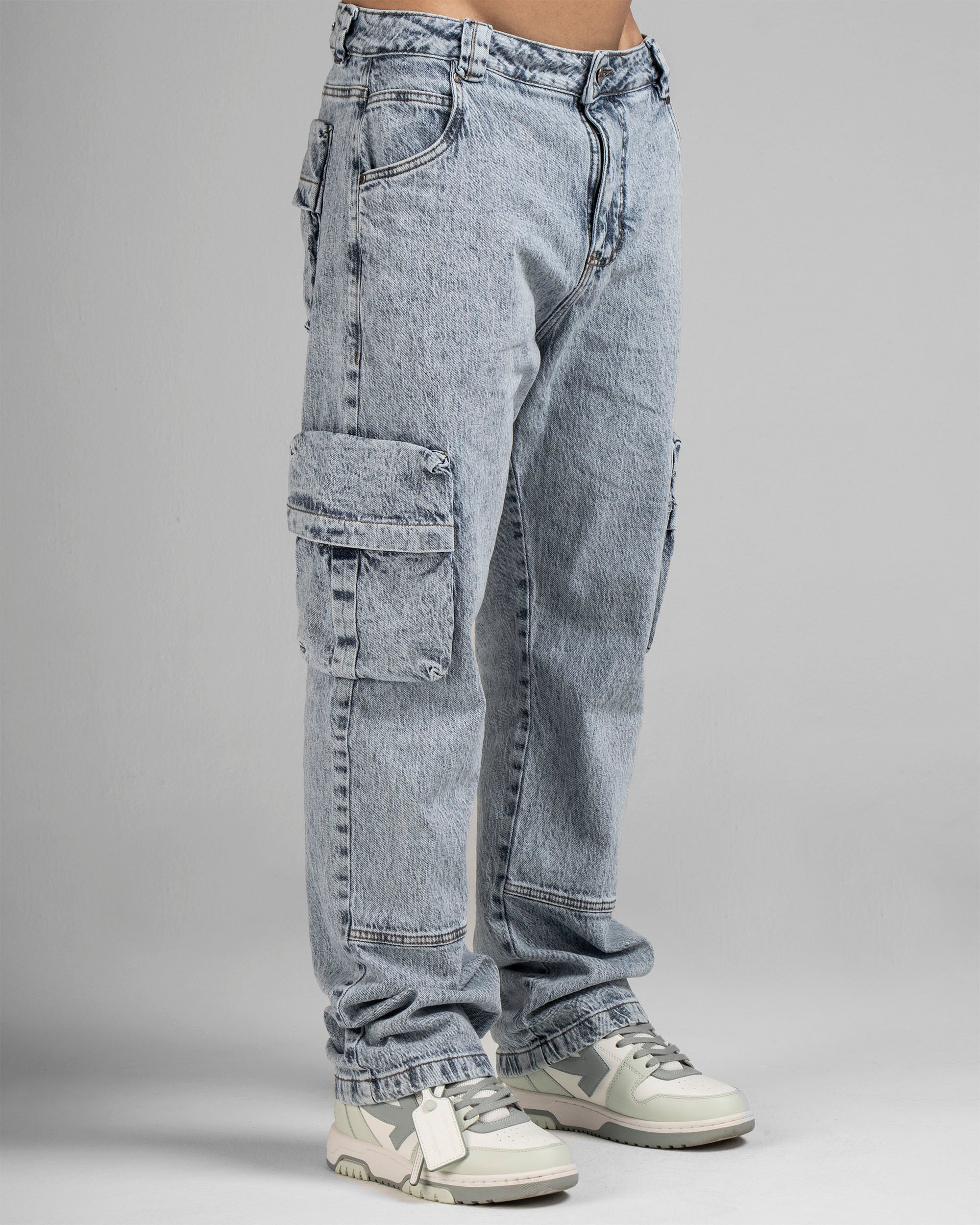Cargo Denim Pant Azul Claro