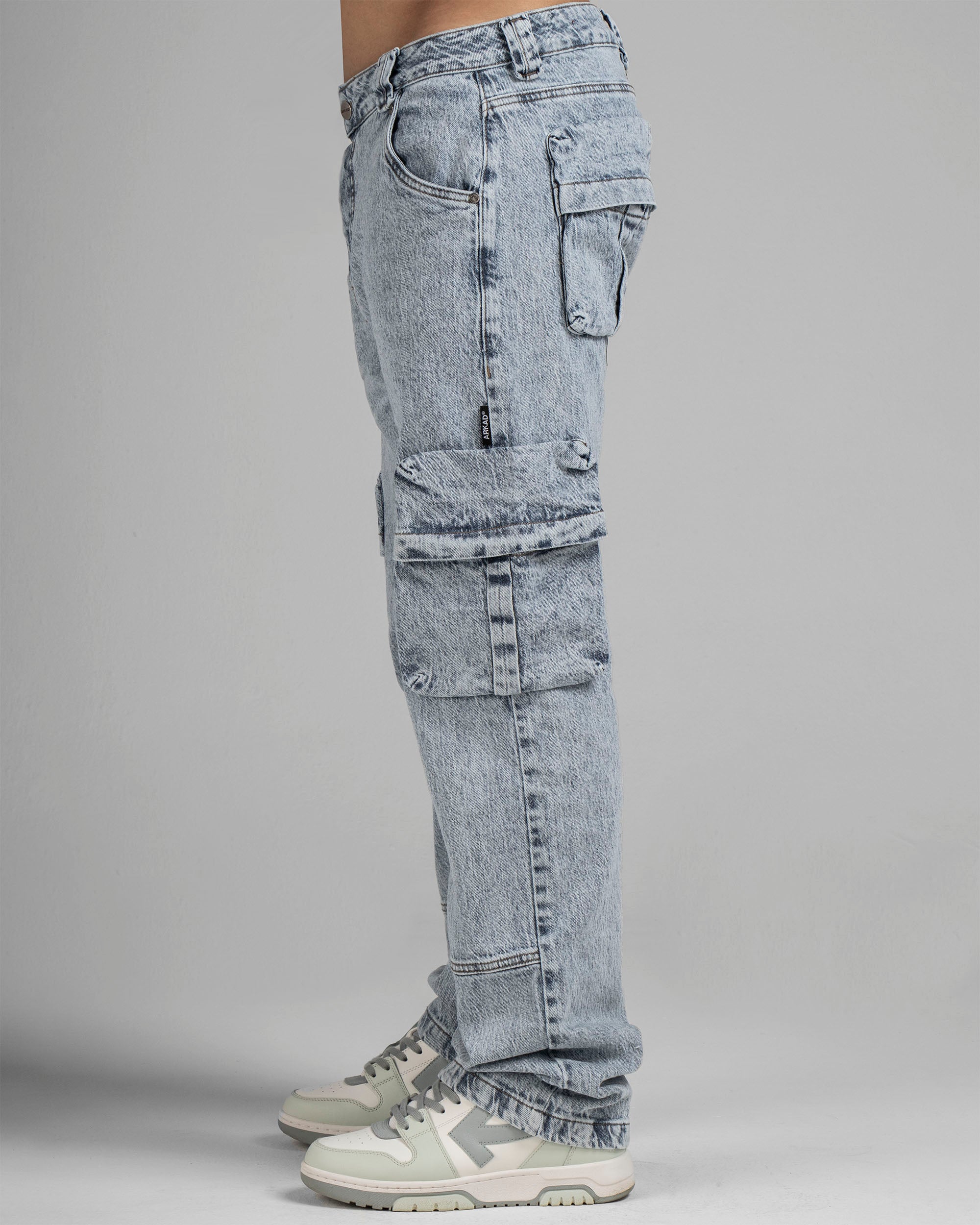 Cargo Denim Pant Azul Claro