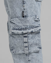 Cargo Denim Pant Azul Claro