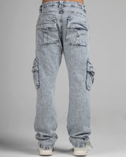 Cargo Denim Pant Azul Claro