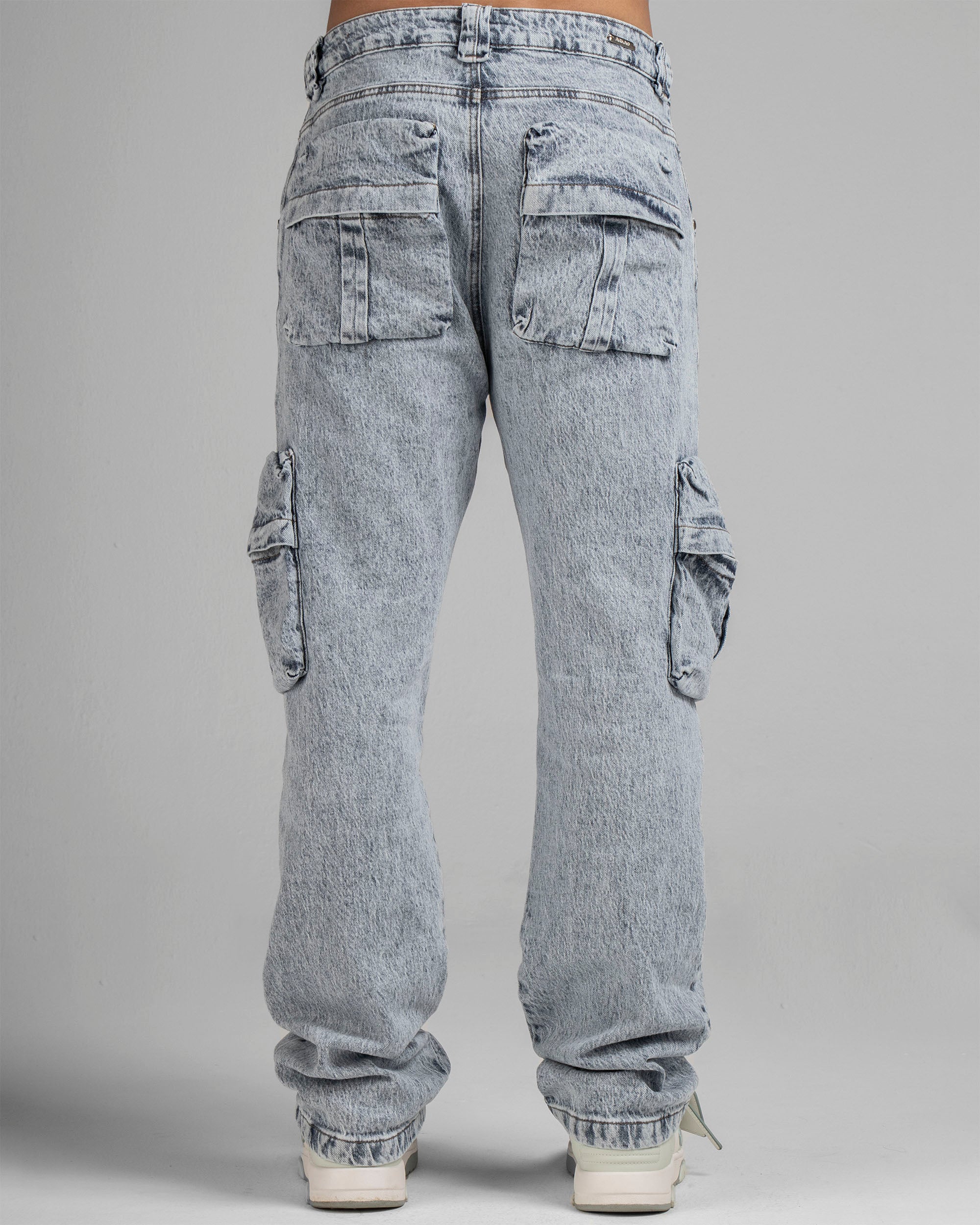 Cargo Denim Pant Azul Claro