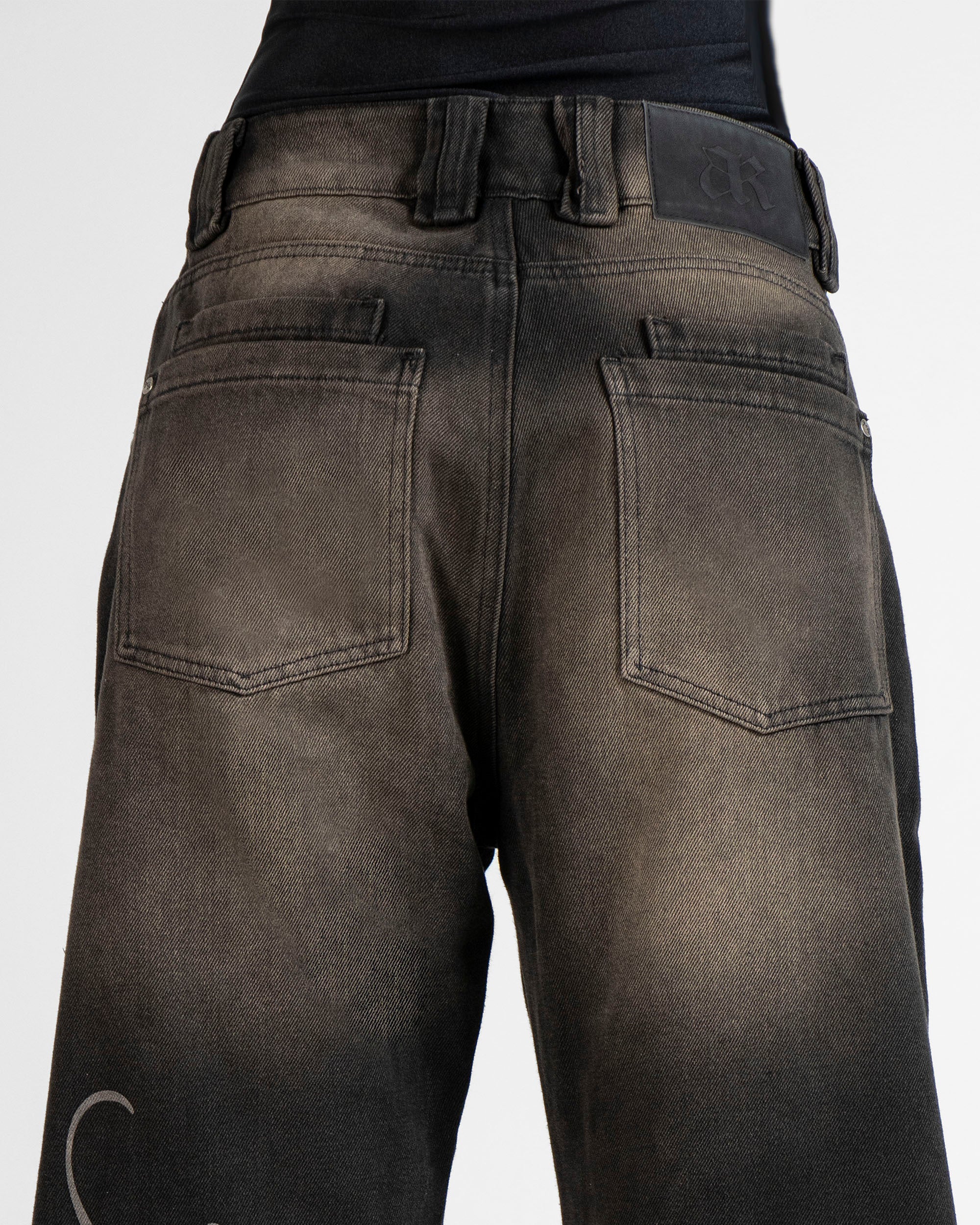 Denim Pant Laser Negro Unisex
