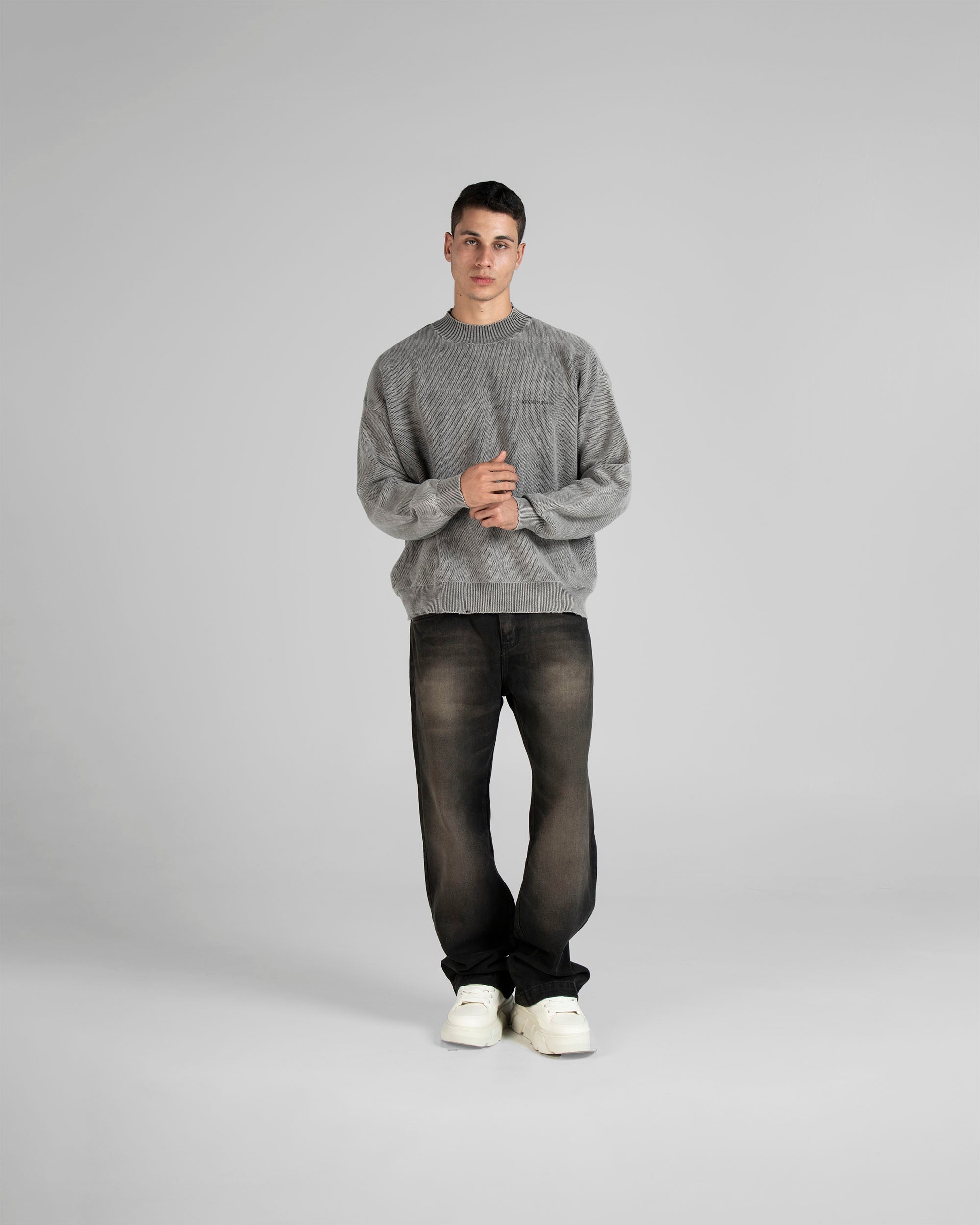 Knit Sweater Gris