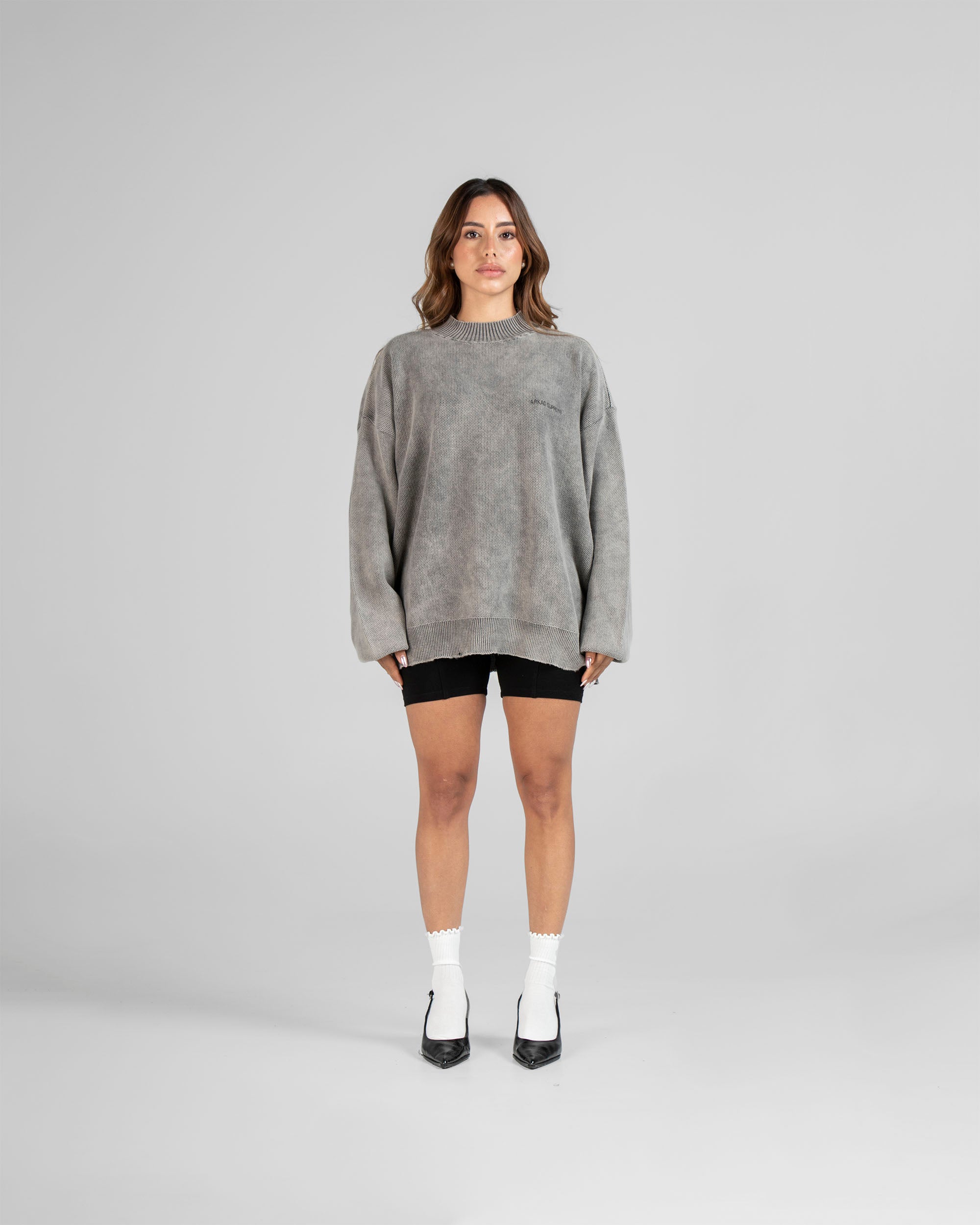 Knit Sweater Gris