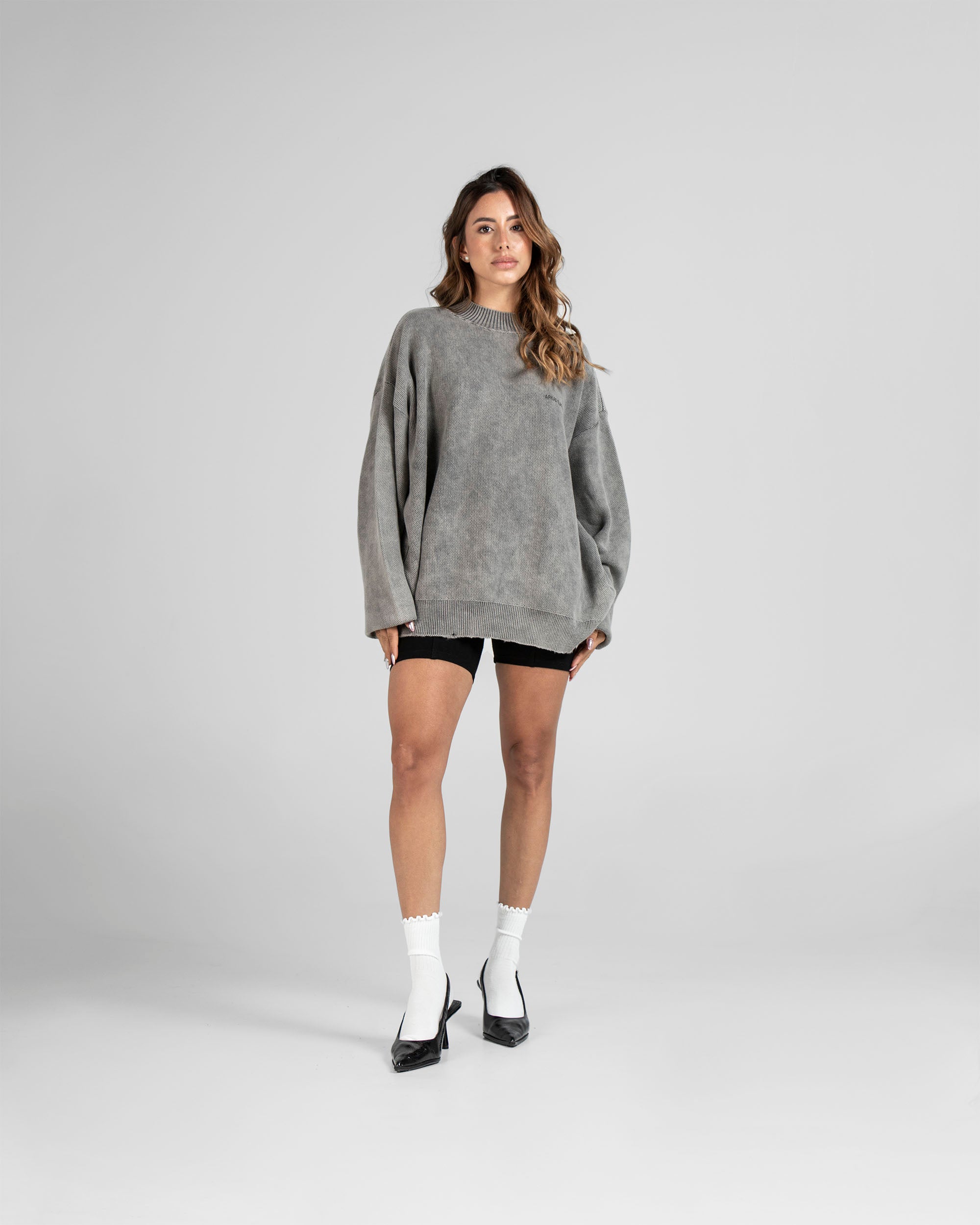 Knit Sweater Gris