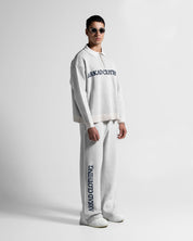 Knit Pant Blanco Con Azul